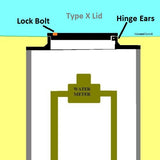 Ford Meter Box Plastic Meter Box Cover for 11-1/2" Type X Frame