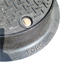 Ford Meter Box A53 Cover with DFW 15" Polymer Locking Lid with Bottom AMR Slot