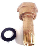 3/4 x 1/2 Water Meter REDUCER Coupling, No-lead Brass 3/4" Swivel Coupling nut x 1/2" NPT