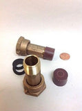 (LOT/12) Water Meter Couplings, LEAD-FREE Brass, 5/8" meter nut x 1/2" Male NPT