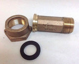 (LOT/12) 3/4" Water Meter Couplings, LEAD FREE brass, 3/4" Swivel x 3/4 male NPT