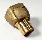 5/8" Water Meter Coupling, LEAD FREE Brass, Swivel Nut x 3/4 PEX  Tubing Barb