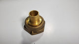 5/8" Water Meter Coupling, LEAD FREE Brass, Swivel Nut x 1/2 PEX  Tubing Barb