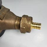 5/8" Water Meter Coupling, LEAD FREE Brass, Swivel Nut x 1/2 PEX  Tubing Barb