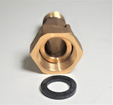 1/2" Water Meter Coupling, LEAD-FREE Brass 5/8" Swivel Coupling nut x 1/2" NPT