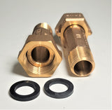 1/2" Water Meter Coupling, LEAD-FREE Brass 5/8" Swivel Coupling nut x 1/2" NPT