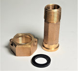 1/2" Water Meter Coupling, LEAD-FREE Brass 5/8" Swivel Coupling nut x 1/2" NPT