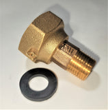 3/4 x 1/2 Water Meter REDUCER Coupling, No-lead Brass 3/4" Swivel Coupling nut x 1/2" NPT