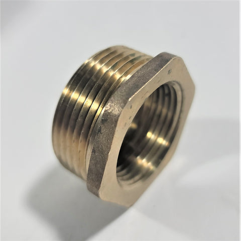 1" Male AWWA Meter Thread x 3/4" Female AWWA Meter Thread Bushing