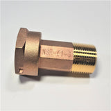 1" Water Meter Coupling, LEAD-FREE brass, 1" Fem Swivel Meter x 1" male NPT