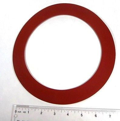 6" X 1/8" Red Rubber Water Meter Flange RING Gasket, 1 PAIR