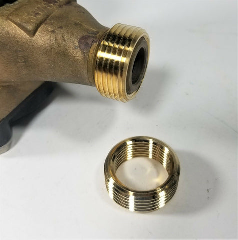 Pair of meter thread bushings 1/2" x 3/4" AWWA Meter Threads