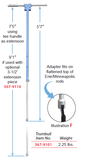 Trumbull Collapsible Valve Key & Curb Key Kit